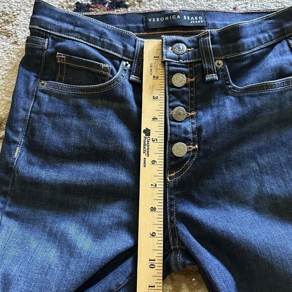 Veronica Beard‎ Blue Jeans Crop Carolyn Baby Boot High Rise Women's Size 25 - Picture 12 of 15